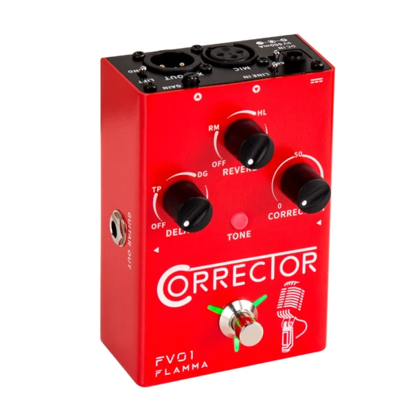 FLAMMA-procesador de efectos vocales FV01, corrección de paso con efectos de reverberación retardada, amplificador de micrófono, guitarra Stompbox