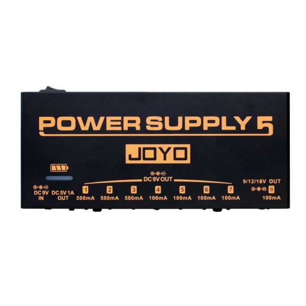 JOYO-fuente de alimentación de Pedal de efecto de guitarra JP-05, batería recargable de 4400mAh, 8 salidas de CC aisladas, 9V, 12V, 18V