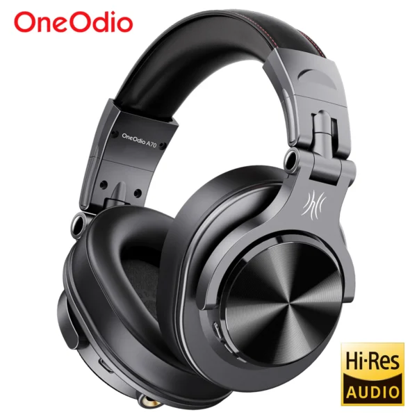 auriculares bluetooth Oneodio Fusion A70, Hi-Res Audio Over Ear audifomos bluetooth inalambrico con microfono para movil monitores de estudio audifonos cascos con cable para DJ musica 72H