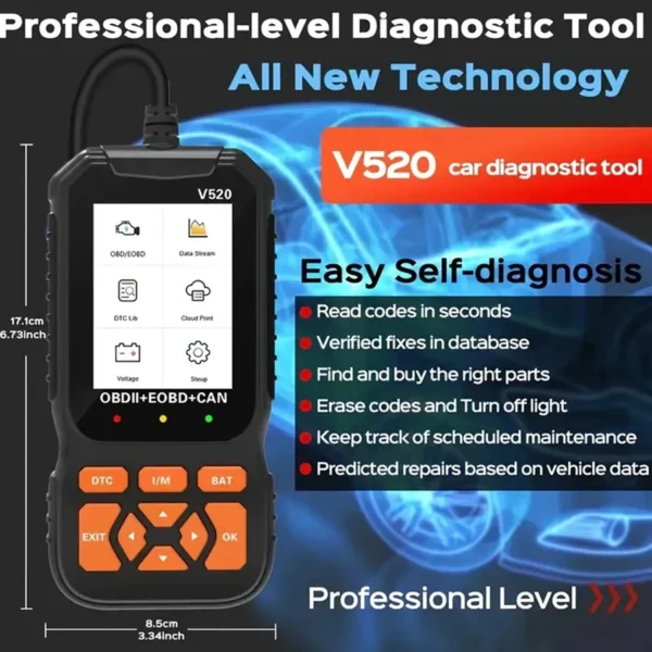 Escáner profesional de datos en vivo OBD2, herramienta de diagnóstico OBDII, lector de código para comprobar la luz del motor, impresión en la nube - Imagen 4