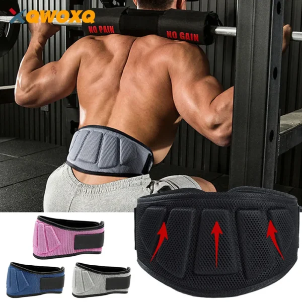 Cinturones deportivos para levantamiento de pesas, entrenamiento de gimnasio, soporte Lumbar para espalda, levantamiento de pesas, entrenamiento de fuerza, sentadillas, levantamiento de pesas