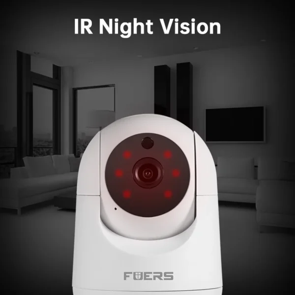 Fuers-cámara de vigilancia inalámbrica para interiores, Monitor de bebé de seguridad CCTV con seguimiento automático, 4K, 8MP, IP, Tuya, WiFi - Imagen 3