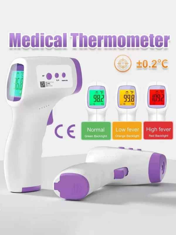 Medidor Digital de presión arterial para brazo, tensiómetro, termómetro de fiebre Digital, termómetro infrarrojo médico, oxímetro de dedo, traje - Imagen 4