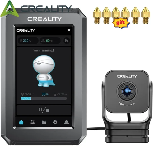 Creality-Kit inteligente de impresión de alta velocidad, almohadilla nebulosa con cámara de impresora 3D, pantalla táctil de 4,3 pulgadas, monitoreo remoto