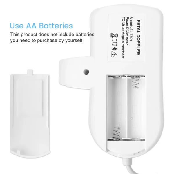 Doppler Fetal portátil de bolsillo para bebé, máquina detectora de ultrasonido para embarazo, Monitor de ritmo cardíaco - Imagen 6