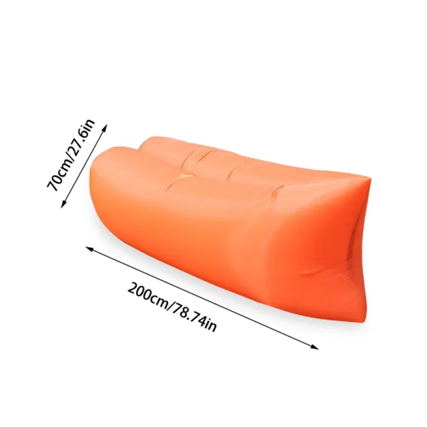 Sofá inflable perezoso para exteriores, sofá de aire portátil para playa, plegable, para acampar, cama, saco de dormir para una sola persona - Imagen 2