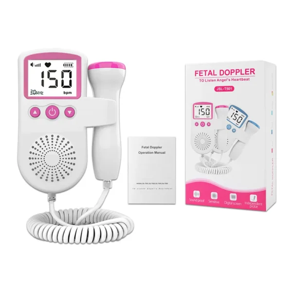 Doppler Fetal portátil de bolsillo para bebé, máquina detectora de ultrasonido para embarazo, Monitor de ritmo cardíaco