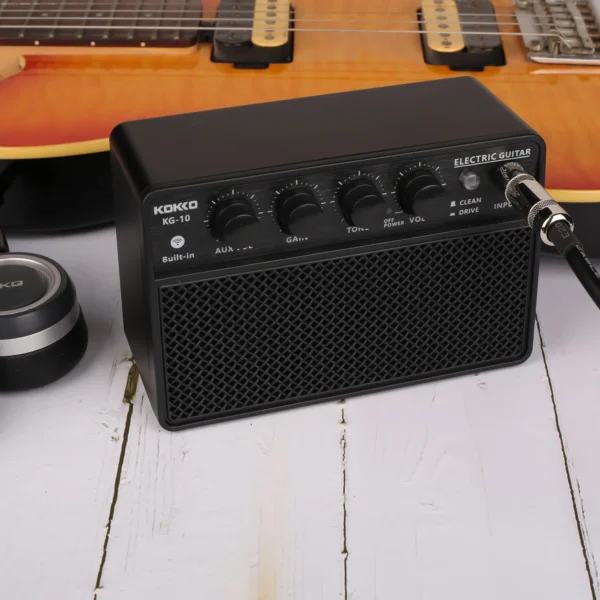 Miniamplificador de guitarra Portátil con Bluetooth, amplificador recargable de 10W con canales limpios y de accionamiento - Imagen 2