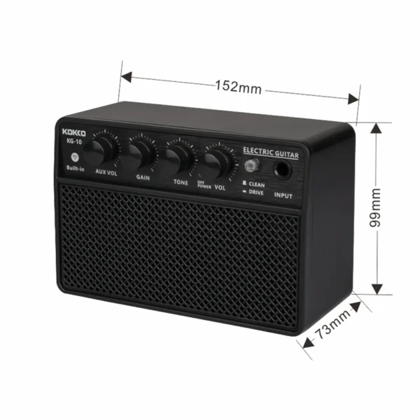 Miniamplificador de guitarra Portátil con Bluetooth, amplificador recargable de 10W con canales limpios y de accionamiento - Imagen 6