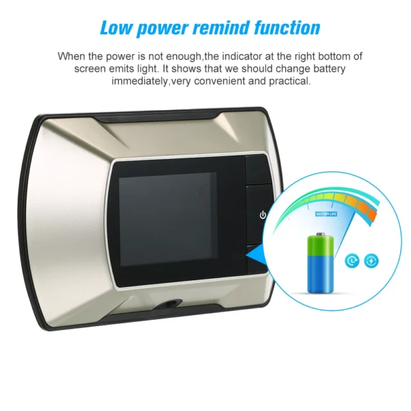 Mirilla de puerta con Monitor Visual TFT LCD de 2,4 pulgadas, visor inalámbrico, cámara eléctrica Digital, Monitor de timbre - Imagen 2
