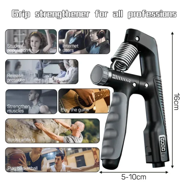 Mancuernas de grnipsi para hombre, accesorios de gimnasio, masajeador de muñeca, girosbola de gimnasio con equipo de ejercicio, agarre de mano - Imagen 4