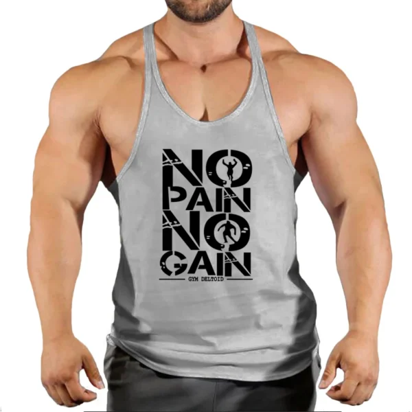 Ropa con estampado de calavera para hombre, camisetas sin mangas de algodón para gimnasio y culturismo, chaleco de entrenamiento muscular - Imagen 4