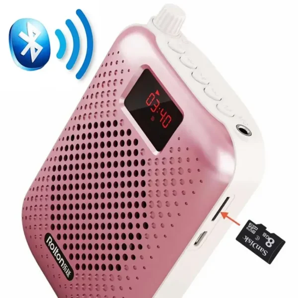 Rolton-megáfono amplificador de voz K500, altavoz con Bluetooth, micrófono para enseñanza, guía turístico, promoción de ventas - Imagen 3