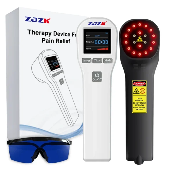 ZJZK-Equipo de fisioterapia de 4 piezas x 808nm, terapia láser fría, masajeador de espalda y cuello, máquina de relajación muscular corporal, nuevo