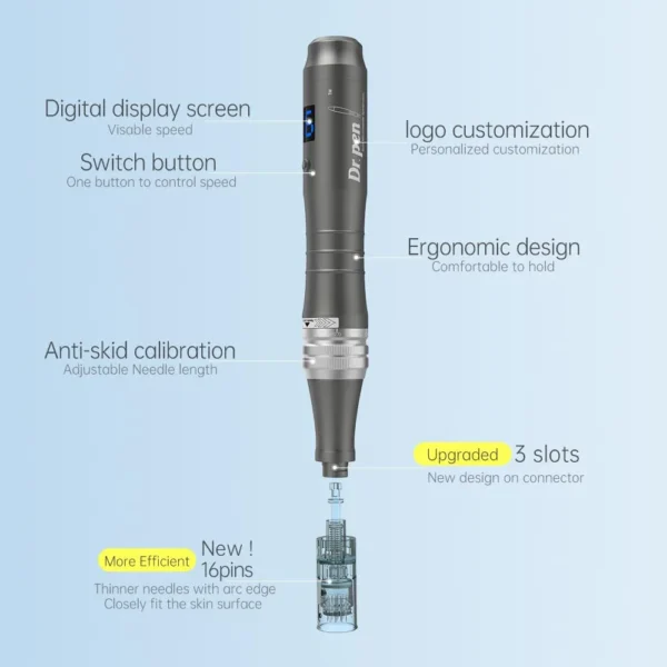 Dr pen-microagujas Ultima M8, máquina de cuidado facial, inalámbrica, 20 unidades - Imagen 2